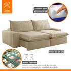 Sofá Retrátil E Reclinável 250cm Noah Bege