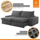 Sofá Retrátil E Reclinável 250cm Noah Grafite