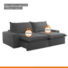 Sofá Retrátil E Reclinável 250cm Noah Grafite