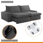 Sofá Retrátil E Reclinável 250cm Noah Grafite