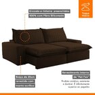 Sofá Retrátil E Reclinável 250cm Noah Marrom