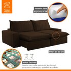 Sofá Retrátil E Reclinável 250cm Noah Marrom