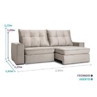 Sofá Retrátil E Reclinável 250cm Versalhes Living Castor