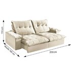 Sofa Retratil E Reclinavel 250cm Vicenza  Marfim