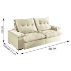 Sofa Retratil E Reclinavel 250cm Vicenza  Marfim