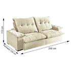 Sofá Retrátil E Reclinável 250cm Vicenza Zênett Estofados