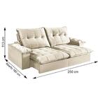 Sofá Retrátil E Reclinável 250cm Vicenza Zênett Estofados