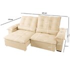 Sofá Retrátil E Reclinável 270 Cm Porto Belo Bege