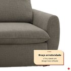 Sofá Retrátil E Reclinável 270cm Cúbica Pietro Cinza