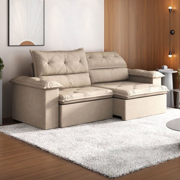 Sofá Retrátil E Reclinável 270cm Cupuaçu Cabecasa Madeiraorig