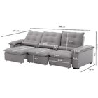 Sofá Retrátil E Reclinável 290 Cm Porto Belo Grafite