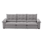 Sofá Retrátil E Reclinável 290 Cm Porto Belo Grafite