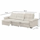 Sofá Retrátil E Reclinável 290 Cm Porto Belo Natural