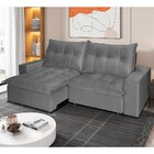 Sofá Retrátil E Reclinável 290cm 5 Lugares Portugal H04 Suede