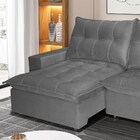 Sofá Retrátil E Reclinável 290cm 5 Lugares Portugal H04 Suede
