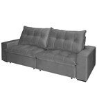 Sofá Retrátil E Reclinável 290cm 5 Lugares Portugal H04 Suede