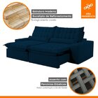Sofá Retrátil E Reclinável 290cm Domínio Azul