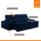 Sofá Retrátil E Reclinável 290cm Enzo Plus Azul