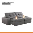 Sofá Retrátil E Reclinável 290cm Enzo Plus Grafite