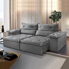 Sofá Retrátil E Reclinável 290cm M102 Cinza