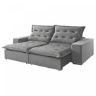 Sofá Retrátil E Reclinável 290cm M127 Martins Estofados Cinza