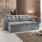 Sofá Retrátil E Reclinável 290cm M128 Martins Estofados Cinza