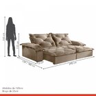 Sofá Retrátil E Reclinável 290cm M129 Martins Estofados Café