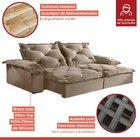 Sofá Retrátil E Reclinável 290cm M129 Martins Estofados Café