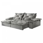 Sofá Retrátil E Reclinável 290cm M129 Martins Estofados Cinza