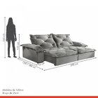 Sofá Retrátil E Reclinável 290cm M129 Martins Estofados Cinza