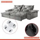 Sofá Retrátil E Reclinável 290cm M129 Martins Estofados Cinza