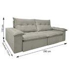 Sofa Retratil E Reclinavel 290cm Manchester  Cinza