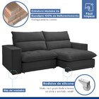 Sofá Retrátil E Reclinável 290cm Martinho Boucle Cinza
