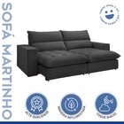Sofá Retrátil E Reclinável 290cm Martinho Boucle Cinza