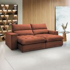 Sofá Retrátil E Reclinável 290cm Martinho Boucle Terracota