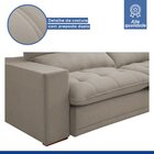 Sofá Retrátil E Reclinável 290cm Martinho Veludo Yescasa Bege