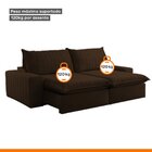 Sofá Retrátil E Reclinável 290cm Noah Marrom