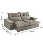 Sofa Retratil E Reclinavel 290cm Vicenza  Bege