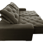 Sofá Retrátil E Reclinável 2.50 Atlanta  Veludo Castor Villa