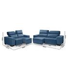 Sofa Retratil E Reclinavel 2 E 3 Lugares Viena Azul A92
