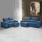 Sofa Retratil E Reclinavel 2 E 3 Lugares Viena Azul A92