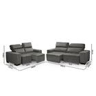 Sofa Retratil E Reclinavel 2 E 3 Lugares Viena Chumbo A88