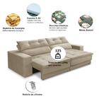 Sofá Retrátil E Reclinável 2 Lugares 1,50m Com Molas Emily Su