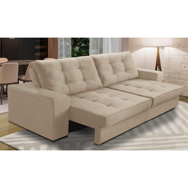 Sofá Retrátil E Reclinável 2 Lugares 1,50m Com Molas Giovana