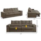 Sofá Retrátil E Reclinável 2 Lugares 1,50m Com Molas Mirela S