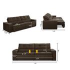 Sofá Retrátil E Reclinável 2 Lugares 1,70m Com Molas Stella S