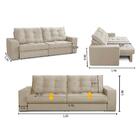 Sofá Retrátil E Reclinável 2 Lugares 1,90m Com Molas Giovana