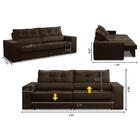 Sofá Retrátil E Reclinável 2 Lugares 1,90m Com Molas Milão Su