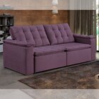 Sofá Retrátil E Reclinável 2 Lugares 180cm Palermo  Veludo Pa