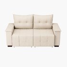Sofá Retrátil E Reclinável 2 Lugares 180cm Suede Slim Bege